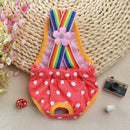 Female Pet Dog Cat Puppy Pant Menstrual Sanitary Nappy Diaper Wrap Underwear Red - XL
