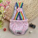 Female Pet Dog Cat Puppy Pant Menstrual Sanitary Nappy Diaper Wrap Underwear Red - L