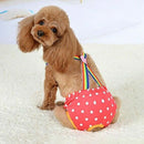 Female Pet Dog Cat Puppy Pant Menstrual Sanitary Nappy Diaper Wrap Underwear Red - XXS