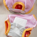 Female Pet Dog Cat Puppy Pant Menstrual Sanitary Nappy Diaper Wrap Underwear Red - XXS