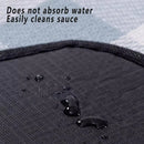 1-Piece Blue and White Check Picnic Blanket with Carry Straps, 200 x 200 cm