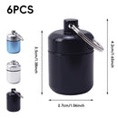 6Pcs Mini Sealed Metal Aluminum Tin Small Item Storage Jar Container Box Use - Silver