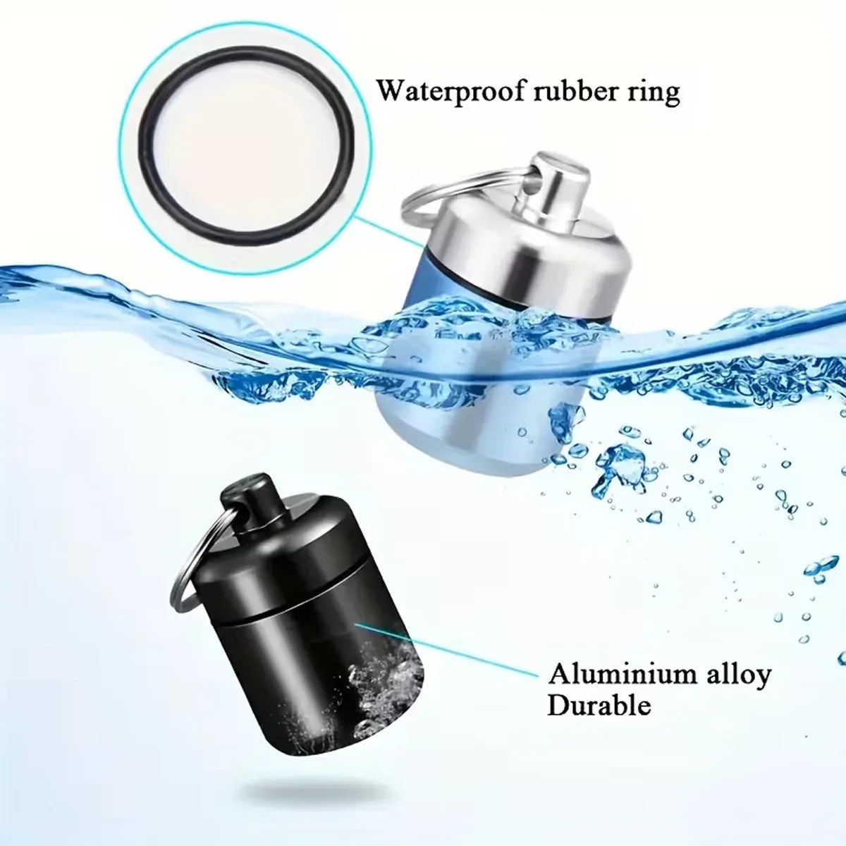 6Pcs Mini Sealed Metal Aluminum Tin Small Item Storage Jar Container Box Use - Silver