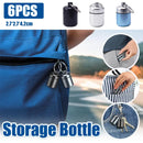 6Pcs Mini Sealed Metal Aluminum Tin Small Item Storage Jar Container Box Use - Silver