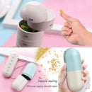 Sealed 7 Compartment Rotating Pill Box Weekly Travel Capsule Organizer Case