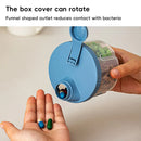 3Pcs Portable Pill Organizer Weekly Medicine Compartment Box Travel Daily Use - Blue