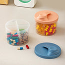 3Pcs Portable Pill Organizer Weekly Medicine Compartment Box Travel Daily Use - Pink
