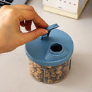 3Pcs Portable Pill Organizer Weekly Medicine Compartment Box Travel Daily Use - Pink