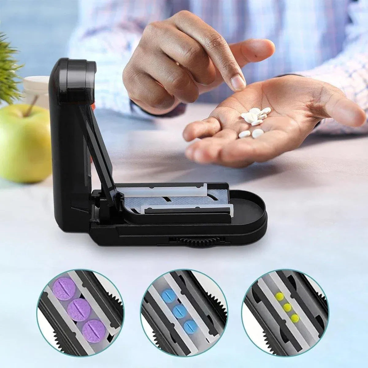 Pill Slicer Cutter Tablet Splitter Portable Pill Divider Medication Organizer