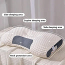 Ergonomic Contour Pillow Knitted Cotton Filling Neck Support for All Sleepers - 1PC
