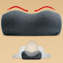 Ergonomic Memory Foam Neck Support Pillow Soft Cotton Cover for Home and Travel