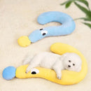 Soft Plush Pet Pillow for Dogs Cats Sleeping Cuddle Pillow Comfort Cushion - Blue