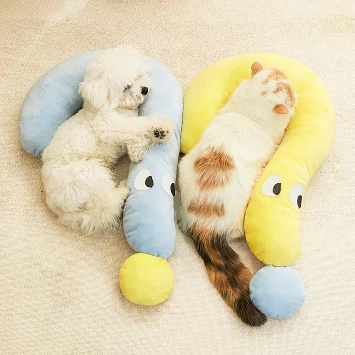 Soft Plush Pet Pillow for Dogs Cats Sleeping Cuddle Pillow Comfort Cushion - Blue