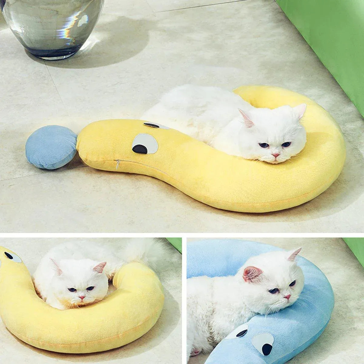 Soft Plush Pet Pillow for Dogs Cats Sleeping Cuddle Pillow Comfort Cushion - Blue