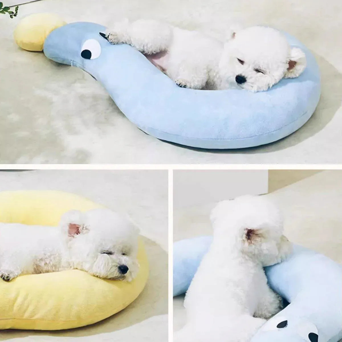 Soft Plush Pet Pillow for Dogs Cats Sleeping Cuddle Pillow Comfort Cushion - Blue