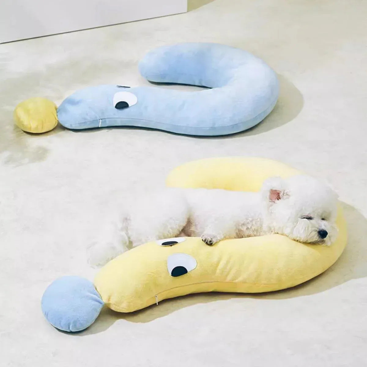 Soft Plush Pet Pillow for Dogs Cats Sleeping Cuddle Pillow Comfort Cushion - Blue