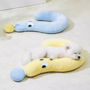 Soft Plush Pet Pillow for Dogs Cats Sleeping Cuddle Pillow Comfort Cushion - Blue