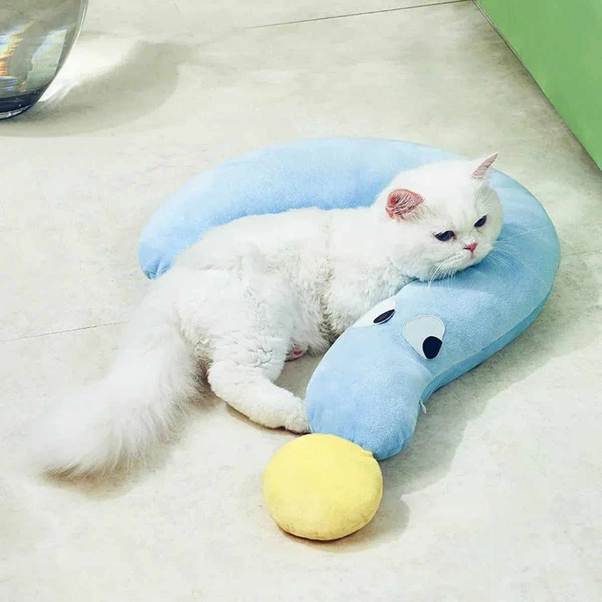 Soft Plush Pet Pillow for Dogs Cats Sleeping Cuddle Pillow Comfort Cushion - Blue