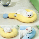 Soft Plush Pet Pillow for Dogs Cats Sleeping Cuddle Pillow Comfort Cushion - Yellow