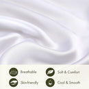 Silk Envelope Pillowcase Soft Satin Protective Cover for Bed Sleep Comfort - Silver