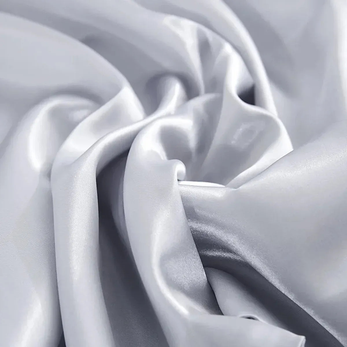 Silk Envelope Pillowcase Soft Satin Protective Cover for Bed Sleep Comfort - Silver