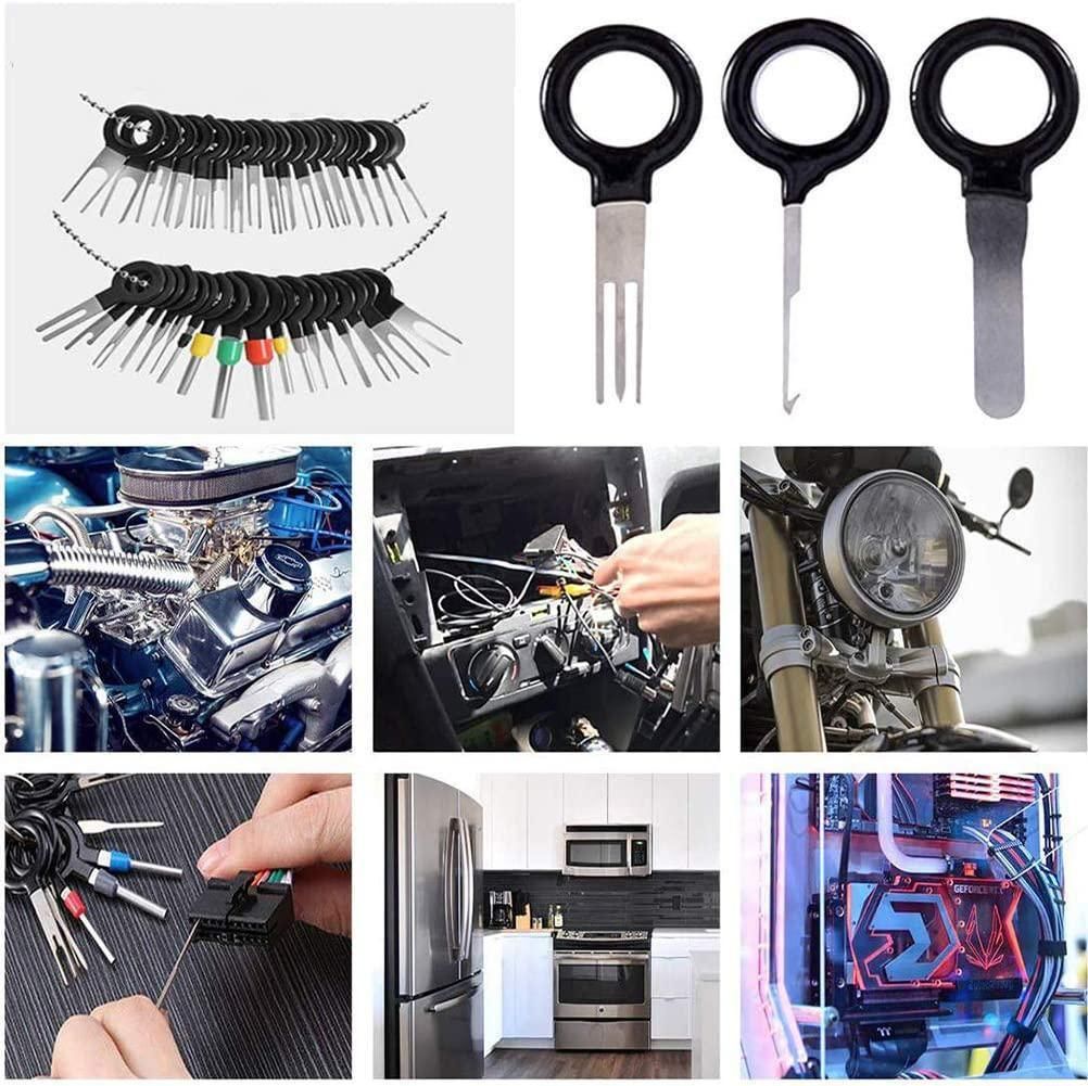 76Pcs/Set Pin Ejector Wire Kit Extractor Auto Terminal Removal Connector Tool