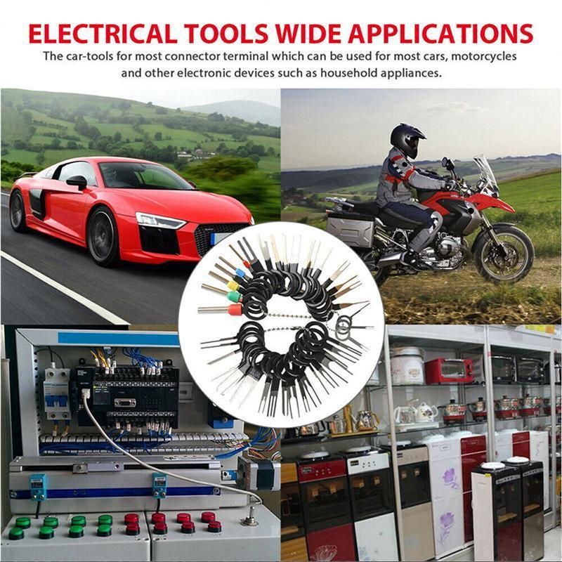 76Pcs/Set Pin Ejector Wire Kit Extractor Auto Terminal Removal Connector Tool