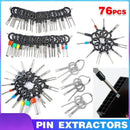 76Pcs/Set Pin Ejector Wire Kit Extractor Auto Terminal Removal Connector Tool