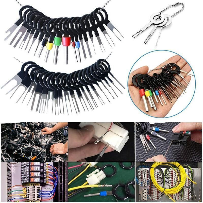 70Pcs Set Pin Ejector Wire Kit Extractor Auto Terminal Removal Connector Tool