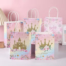 30pcs Pink Romantic Flower Tote Bag Cowhide Paper Elegant Design Gift Bag - Pink