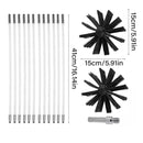 Pipe Cleaning Brush Nylon Head Rod Duct Cleaning Tool Solid Chimney Brush