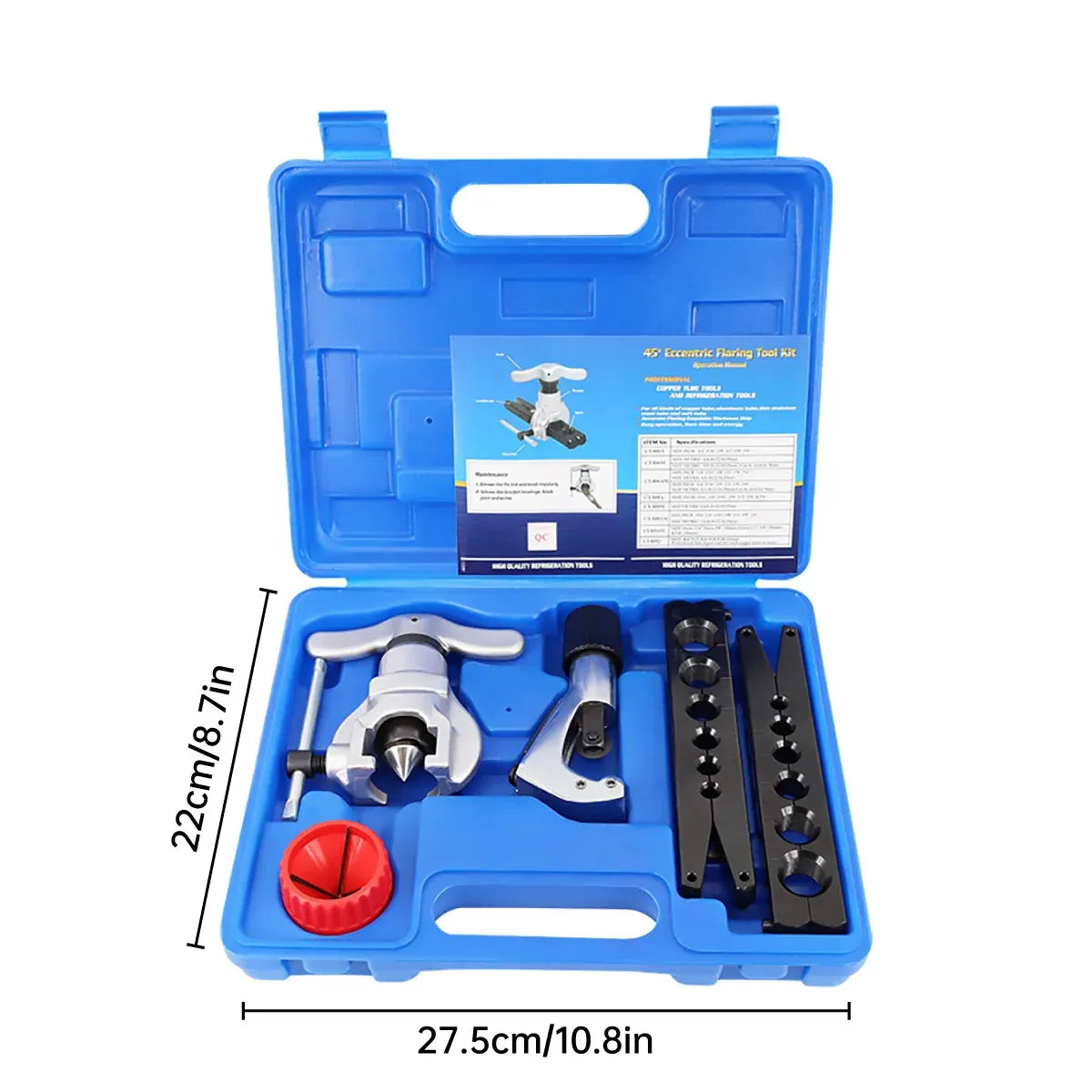 5PCS Eccentric Flaring Tool Kit 45-Degree Flare for Refrigeration Plumbing Repair