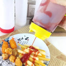 16oz Plastic Sauce Dispenser Bottles Large Capacity Double-ended Squeeze Bottles - Red