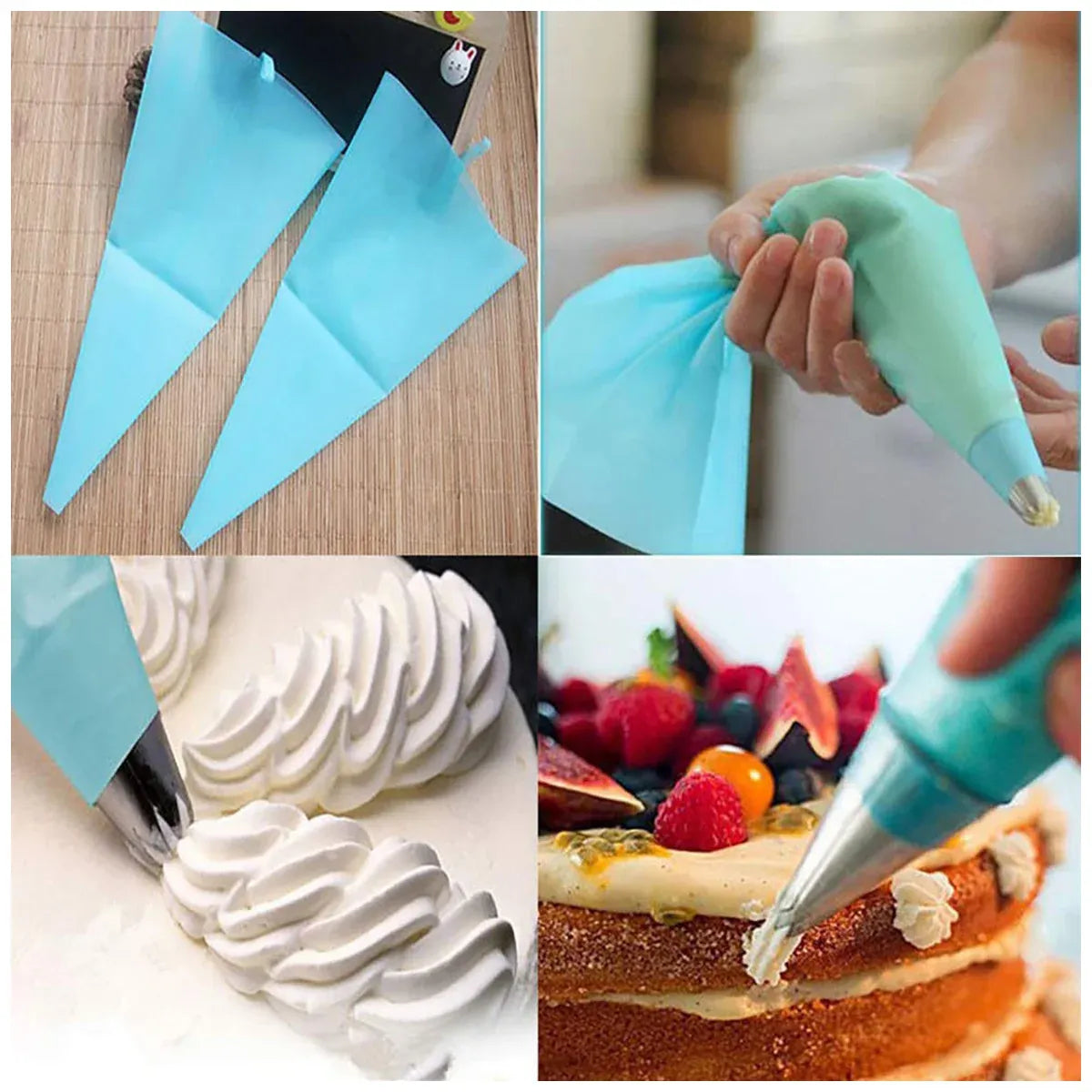 74PCS Piping Nozzle Set Baking Decorating Tools Icing Tips Kit For Cake Cupcake