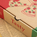 50pcs Pizza Packing Boxes Folding Box Durable Food Storage Containers Colourful - 12inch