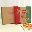 50pcs Pizza Packing Boxes Folding Box Durable Food Storage Containers Colourful - 8inch