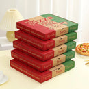 50pcs Pizza Packing Boxes Folding Box Durable Food Storage Containers Colourful - 8inch