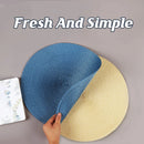 4PCS Table Mats Cup Mats Round Bowl Mats Heat Insulation Set for Household Use - Beige