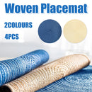 4PCS Table Mats Cup Mats Round Bowl Mats Heat Insulation Set for Household Use - Beige