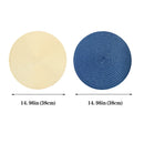 4PCS Table Mats Cup Mats Round Bowl Mats Heat Insulation Set for Household Use - Sapphire blue