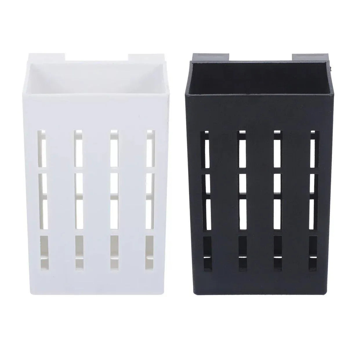 Hydroponic Plant Storage Rack Fish Tank Decoration Square Aquarium Basket Holder - Black