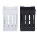 Hydroponic Plant Storage Rack Fish Tank Decoration Square Aquarium Basket Holder - Black