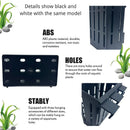 Hydroponic Plant Storage Rack Fish Tank Decoration Square Aquarium Basket Holder - Black