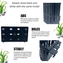 Hydroponic Plant Storage Rack Fish Tank Decoration Square Aquarium Basket Holder - White