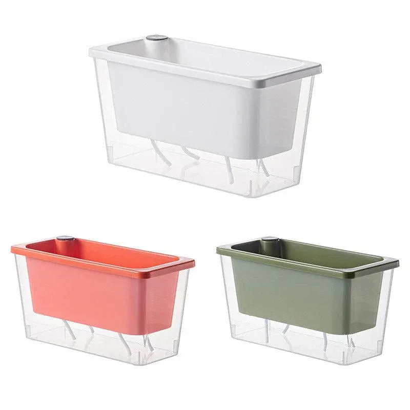 Balcony Vegetable Pot Planter Lazy Self Priming Flower Pot for Indoor Gardening - White