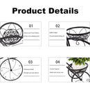 European Style Multi Layer Iron Bicycle Basket Flower Rack Outdoor Garden Decor