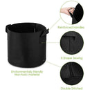 10 Pack Breathable Fabric Plant Grow Pots 2 to 20 Gallon Sizes - 10 Gallon-10PCS