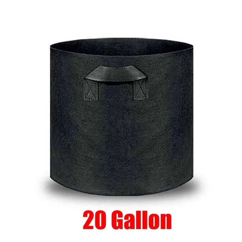 10 Pack Breathable Fabric Plant Grow Pots 2 to 20 Gallon Sizes - 20 Gallon-10PCS