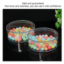 10pcs Clear Round Gift Boxes Plastic Candy Storage Containers for Party Favors - 15x6.5cm