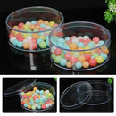 10pcs Clear Round Gift Boxes Plastic Candy Storage Containers for Party Favors - 15x6.5cm